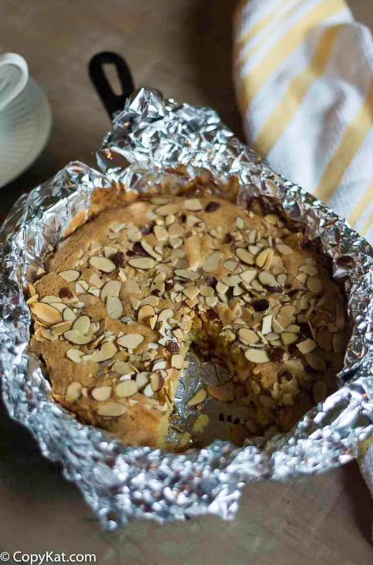 Cast Iron Skillet Coffee Cake with Almond